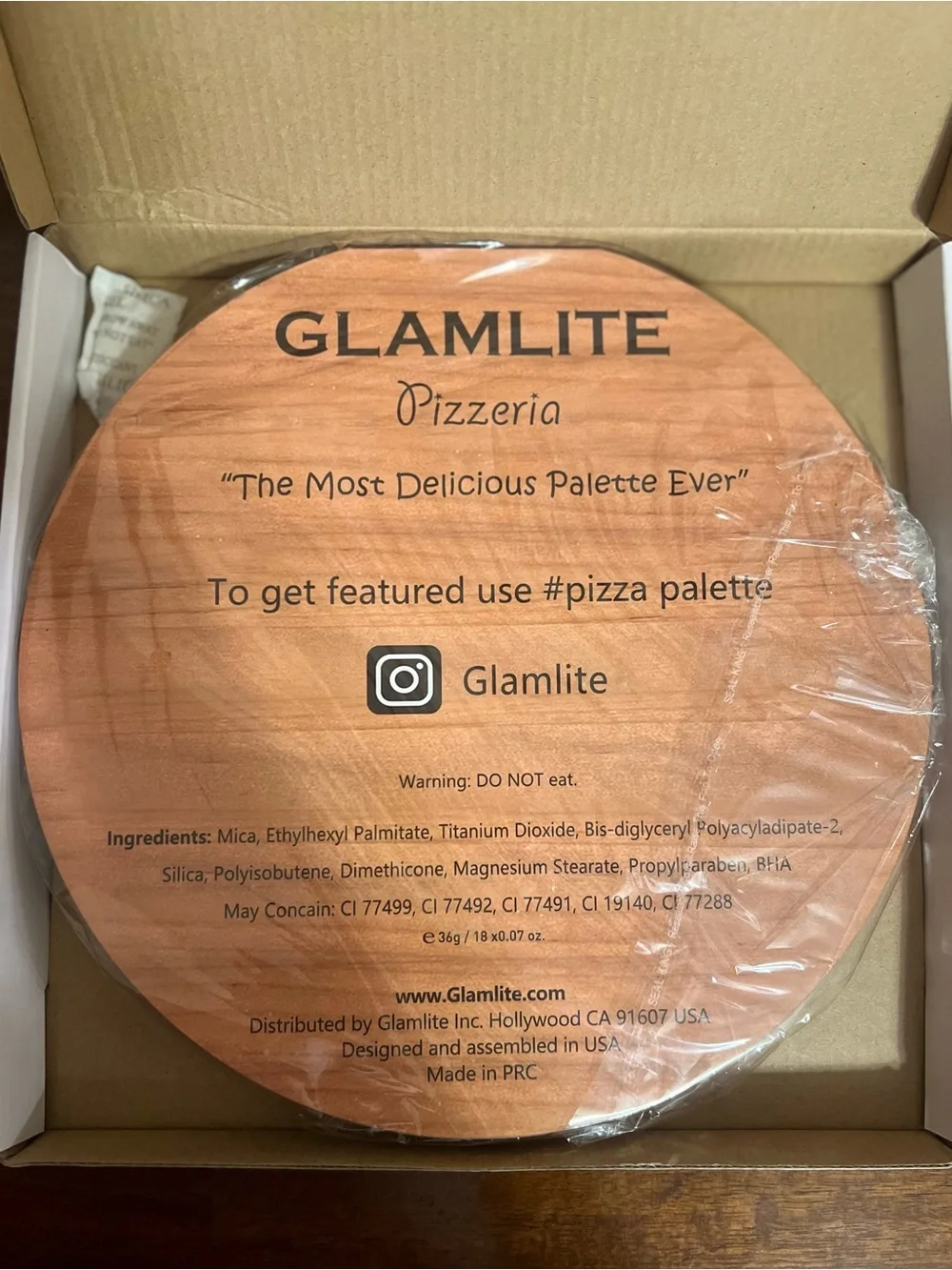 Glamlite eyeshadow pizza